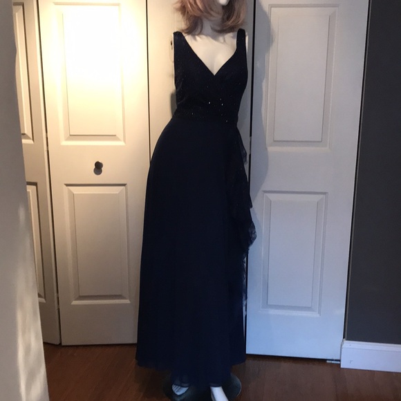 Mac Duggal Rhinestone Chiffon Gown, Dress - Picture 7 of 14